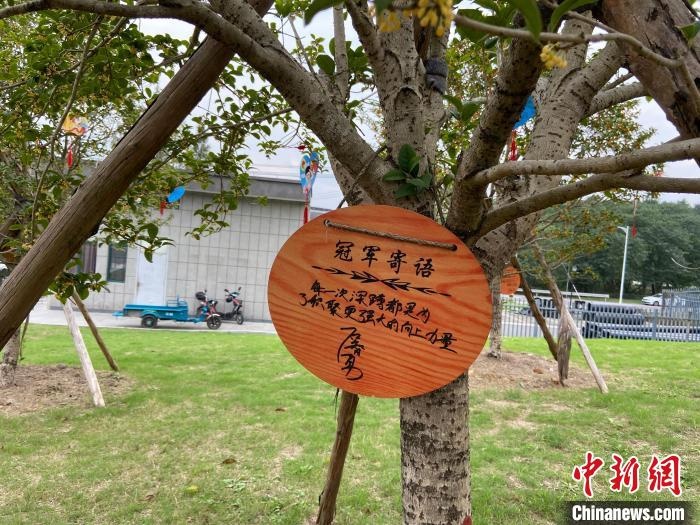 石智勇寫下的寄語?！×植?攝