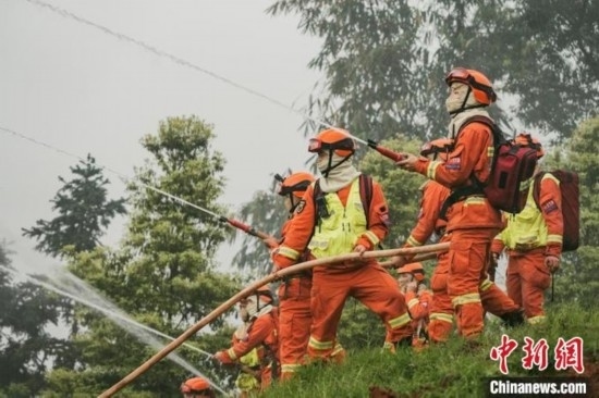 演練現(xiàn)場。瀘州消防供圖