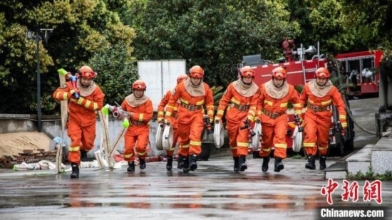 演練現(xiàn)場。瀘州消防供圖