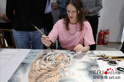 【2023打卡中國】外國網紅打卡河南畫虎村 感受鄉(xiāng)村振興“虎虎生威”_fororder_圖片19