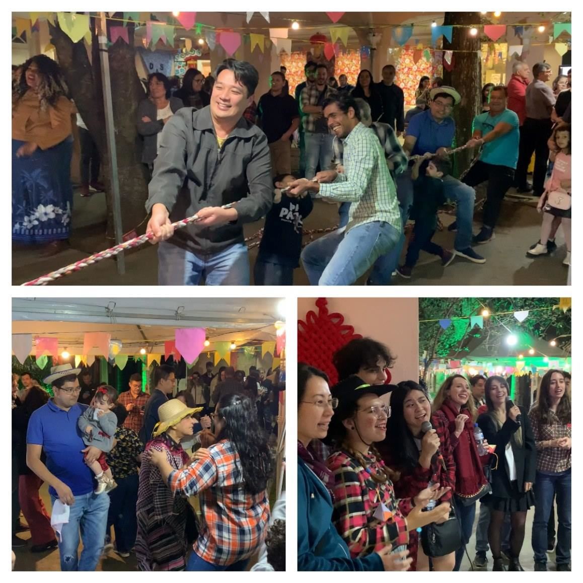 參與者在活動中體驗巴西豐收節(jié)文化元素。（圣保羅州立大學(xué)孔子學(xué)院供圖）