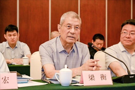 中國林業(yè)生態(tài)作家協(xié)會(huì)名譽(yù)主席梁衡發(fā)言。主辦方供圖