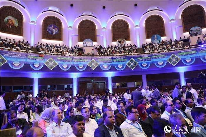 7月13日，達(dá)舍爾甘地污水處理廠項目竣工典禮舉行。人民網(wǎng)記者 孫廣勇攝