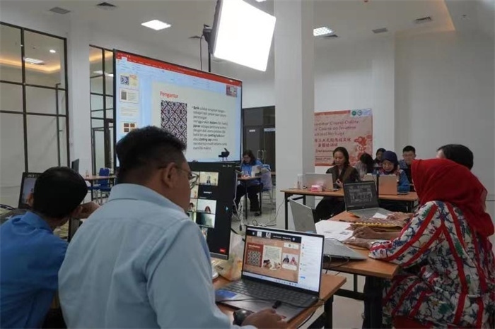 活動現(xiàn)場。供圖：印尼三一一大學孔子學院