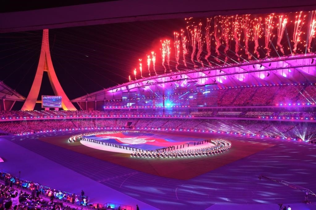 5月5日，第32屆東南亞運動會在柬埔寨首都金邊的國家體育場開幕。
