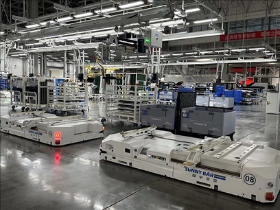 新能源汽車智能生產(chǎn)線。人民網(wǎng) 王紹紹攝