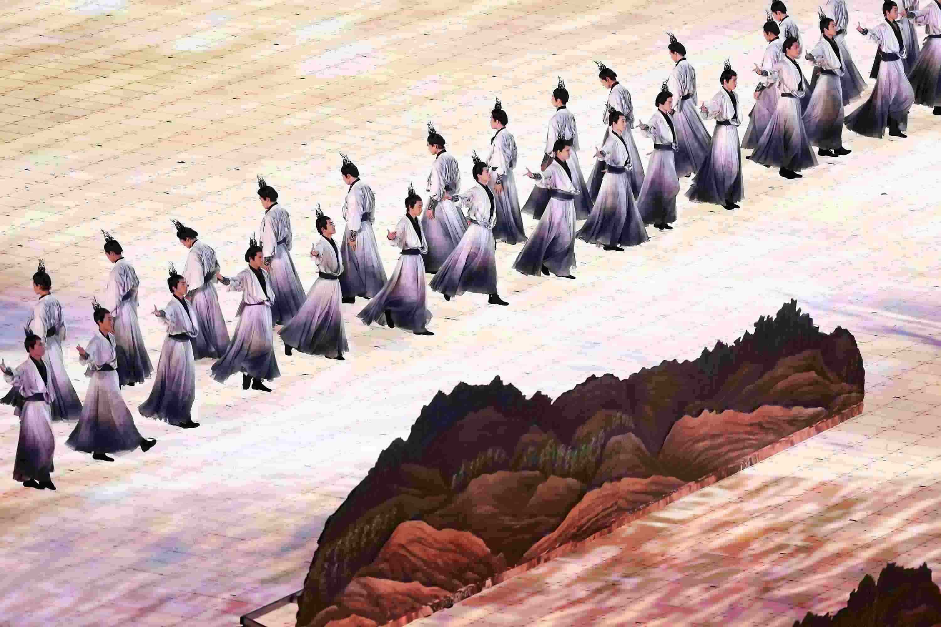 △2023年9月23日，演員在杭州第十九屆亞洲運(yùn)動(dòng)會(huì)開幕式上表演。