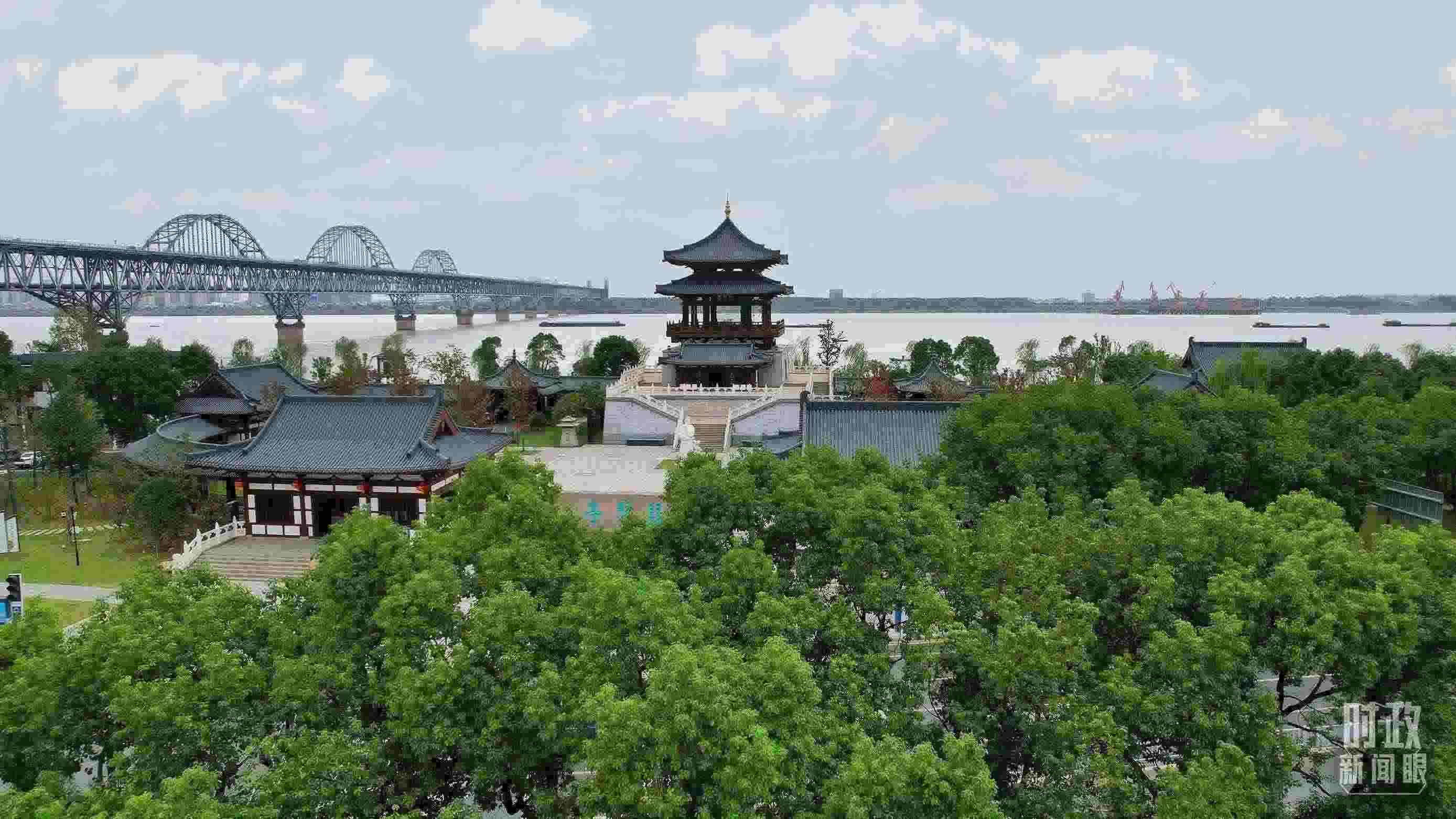 △長江國家文化公園九江城區(qū)段。（總臺(tái)記者劉陽拍攝）