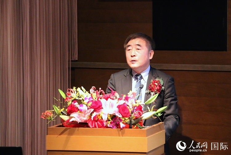 科盟會長楊克儉發(fā)表致辭。人民網(wǎng) 許可攝