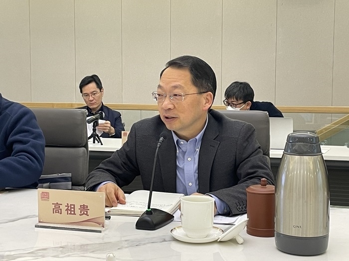 中共中央黨校（國家行政學(xué)院）國際戰(zhàn)略研究院院長、教授高祖貴致辭。主辦方供圖