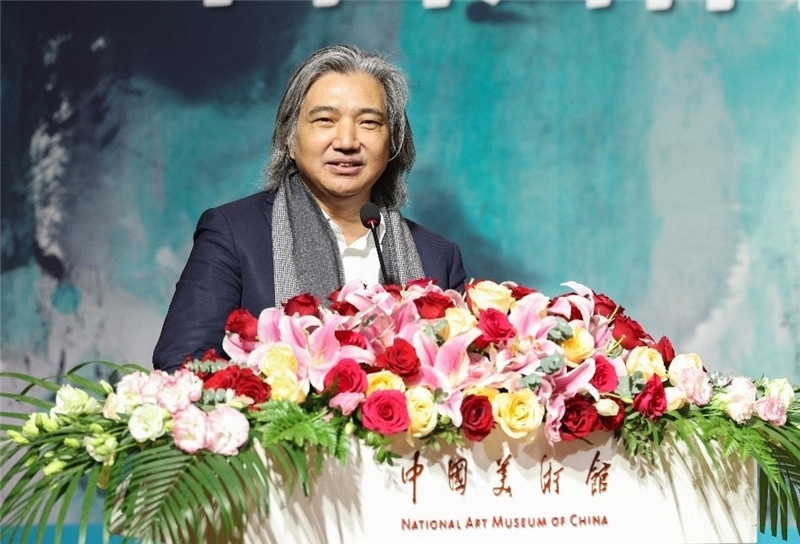 吳為山致辭。主辦方供圖