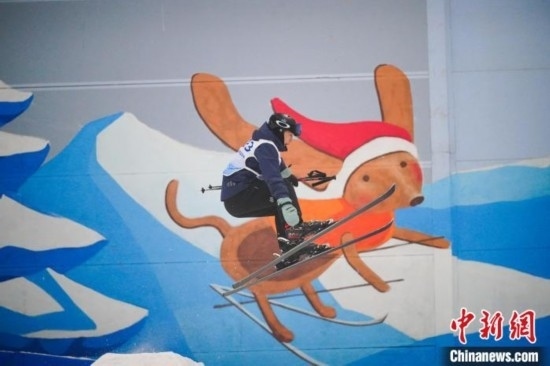 12月22日，云南省第一屆冬季運(yùn)動(dòng)會(huì)在昆明開(kāi)幕。圖為選手在公開(kāi)組男子自由式滑雪雪上技巧比賽中。中新社記者 劉冉陽(yáng) 攝