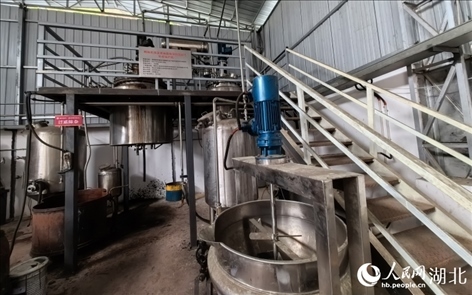 壩漆工業(yè)化量產(chǎn)設(shè)備。人民網(wǎng)記者 周雯攝