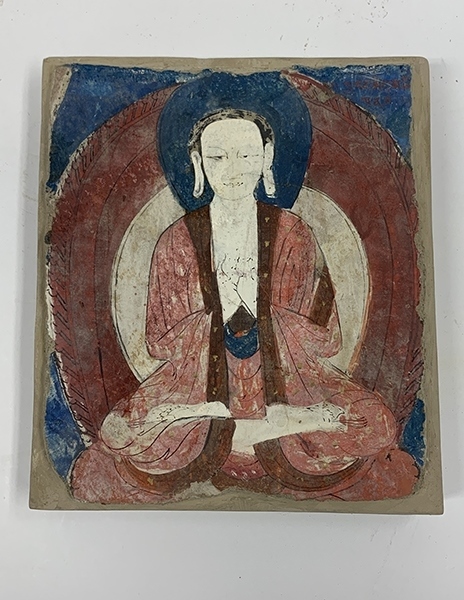 佛像壁畫(huà)殘片（暫定名）。國(guó)家文物局供圖