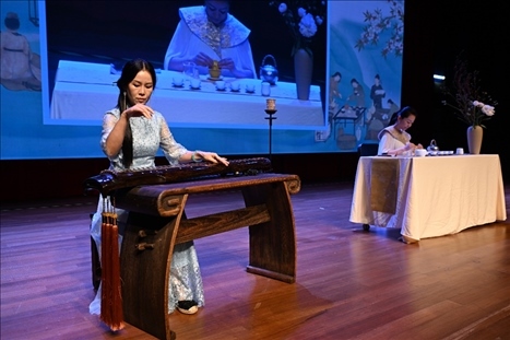 活動現(xiàn)場茶藝古琴表演。新加坡中國文化中心供圖