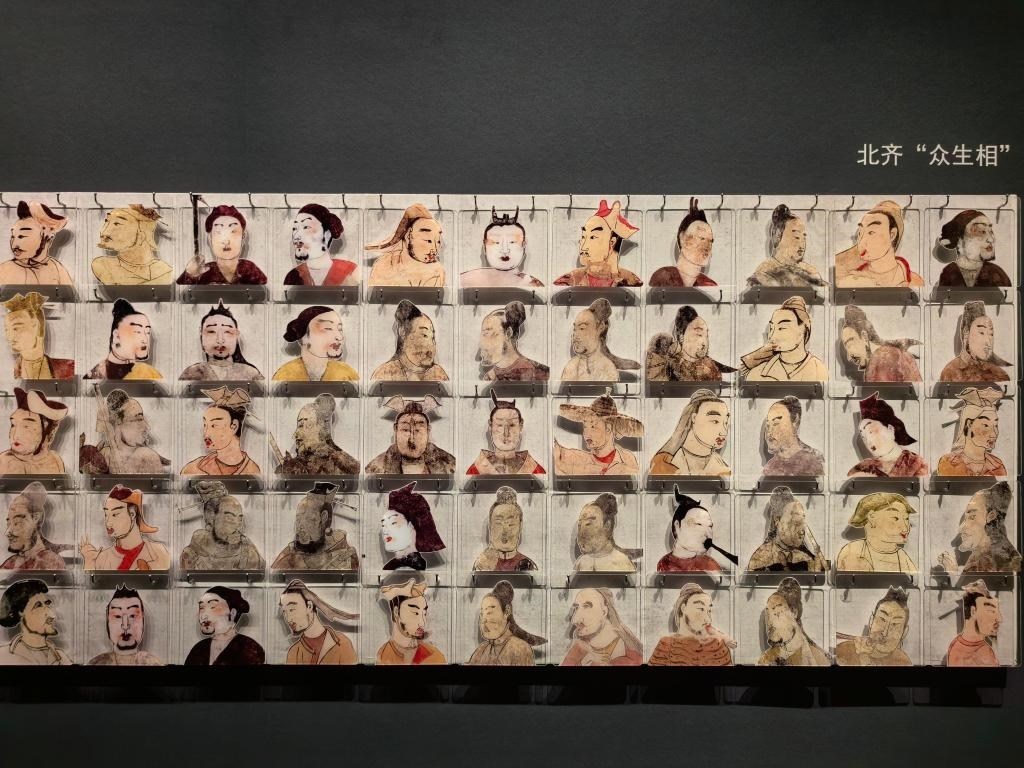 太原北齊壁畫(huà)博物館從山西北朝壁畫(huà)中提取人物元素展現(xiàn)當(dāng)時(shí)民族融合、文化交流。太原北齊壁畫(huà)博物館供圖
