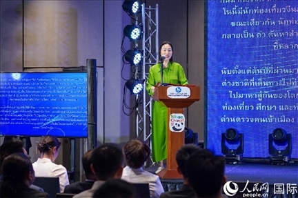 中國駐泰國大使館公使銜參贊常禹萌致辭。（普拉維攝）