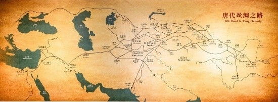 唐代絲綢之路，經(jīng)過(guò)新疆眾多地區(qū)。（圖片來(lái)源：視覺(jué)中國(guó)）