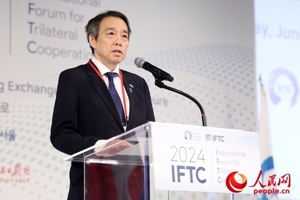 日本駐韓國大使水島光一致辭。主辦方供圖