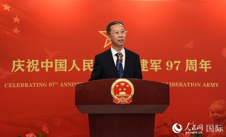 中國(guó)駐瑞典大使崔愛民致辭。人民網(wǎng)記者 殷淼攝