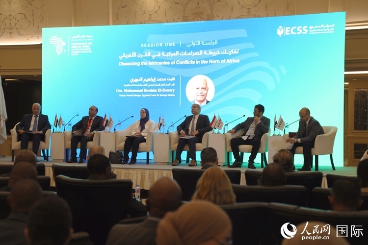 “非洲之角沖突及其對地區(qū)和埃及安全的影響”的研討會現場。沈小曉攝