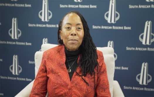 南非儲備銀行副行長、審慎監(jiān)管局首席執(zhí)行官芬迪?查齊巴納視頻發(fā)言。（中國建設銀行約翰內(nèi)斯堡分行供圖）