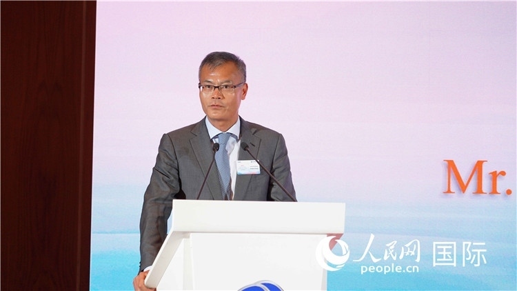 中國駐南非使館鄭冰開公使發(fā)言。 人民網(wǎng) 張茜 攝