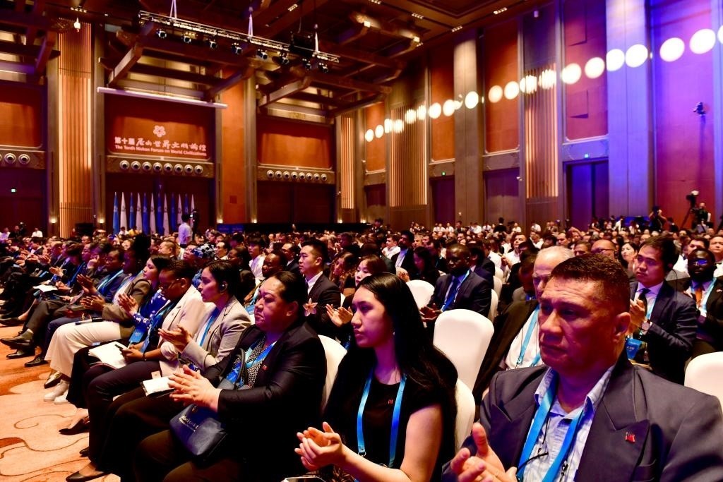 與會(huì)嘉賓出席第十屆尼山世界文明論壇。新華社記者 郭緒雷 攝