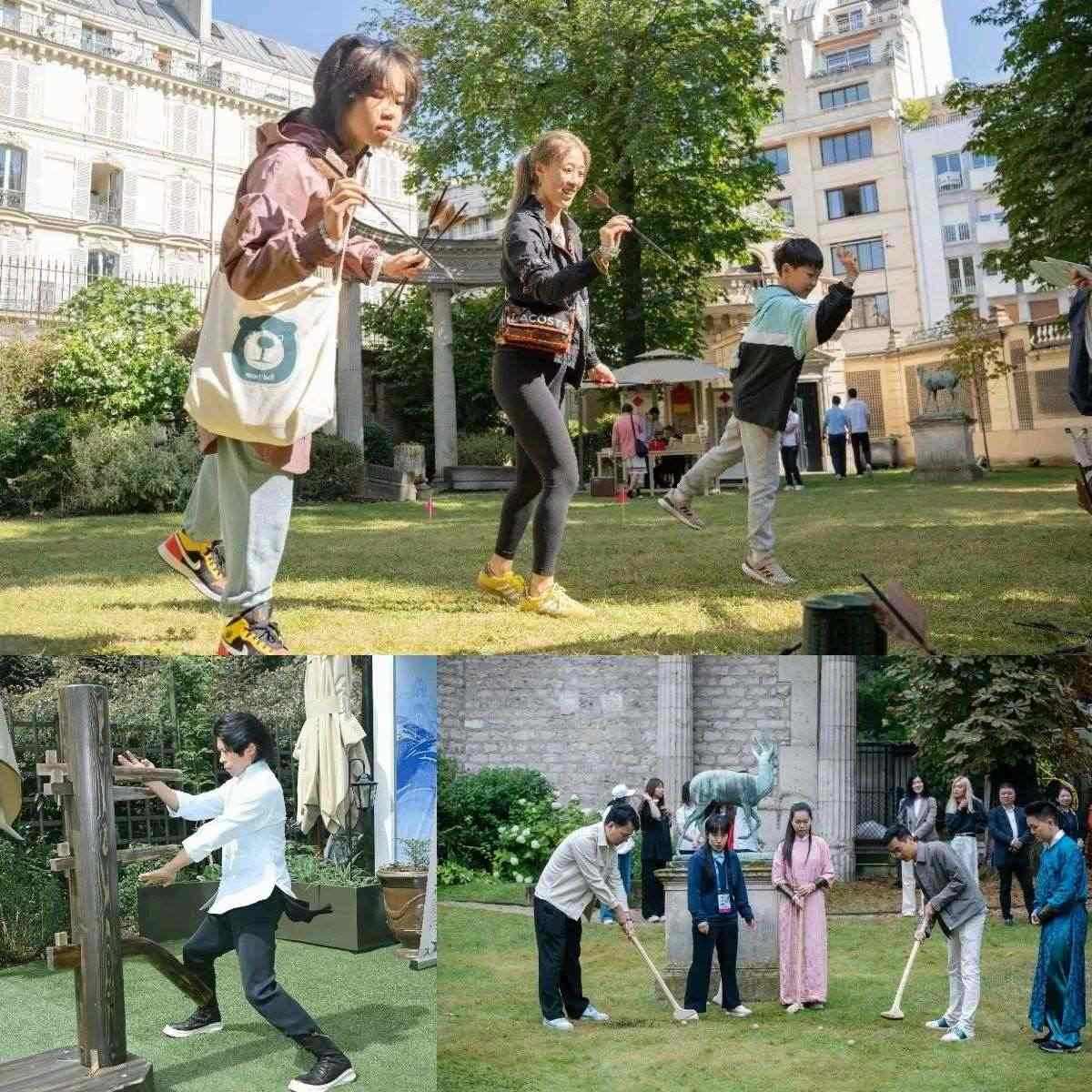 中國傳統(tǒng)體育項目互動體驗區(qū)樂趣橫生。“中國之家”供圖