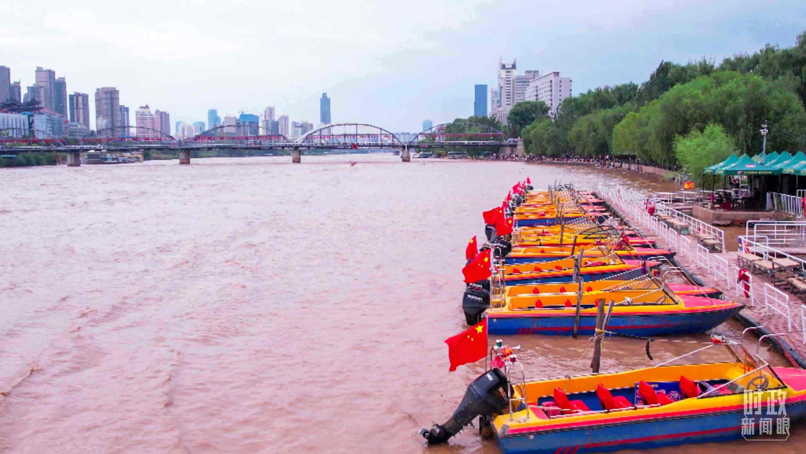 △黃河蘭州段。（總臺(tái)記者張吉瑞拍攝）