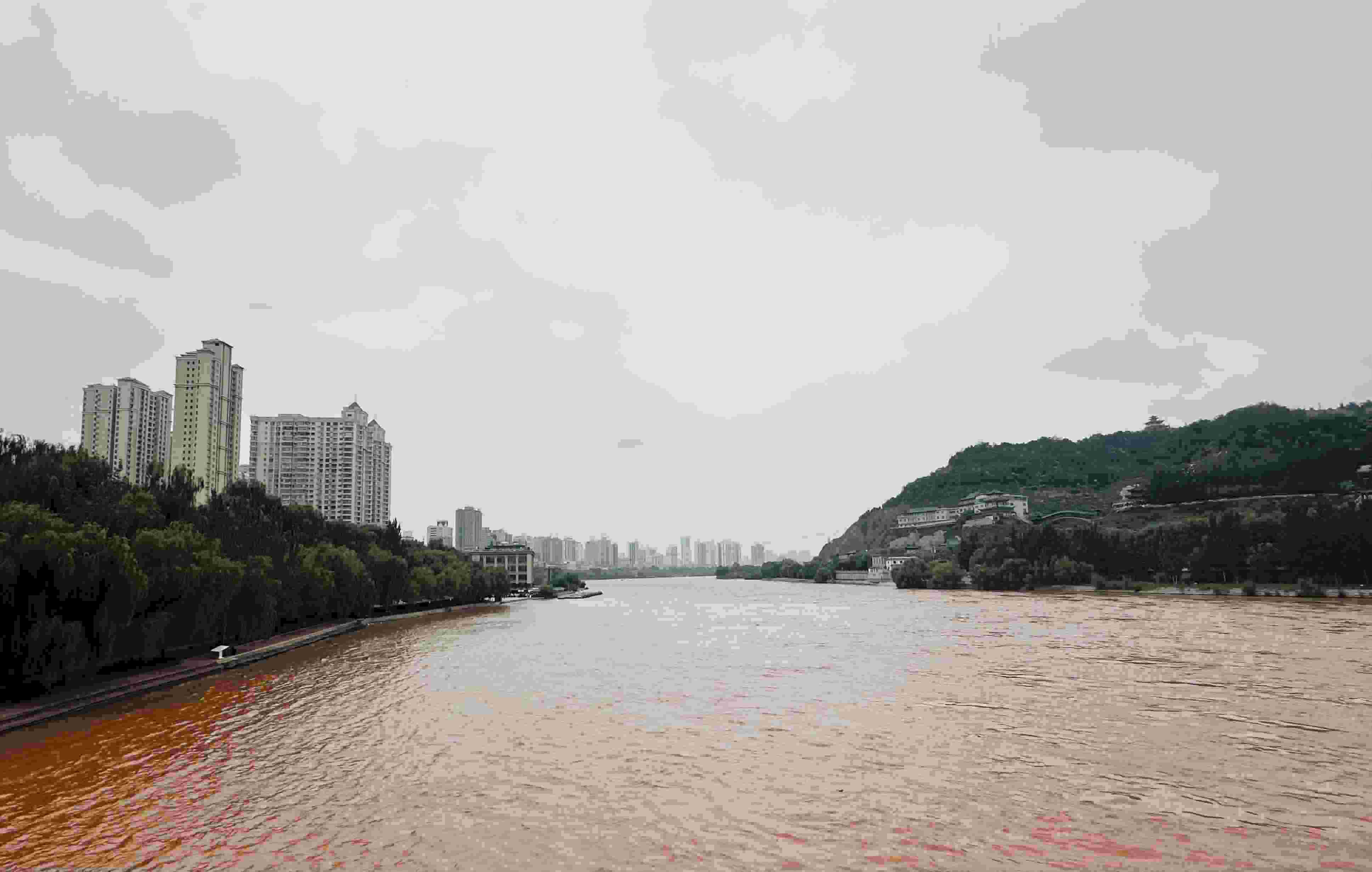 △黃河蘭州段。（總臺央視記者陸泓宇拍攝）