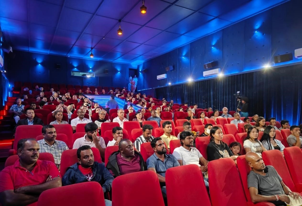 塞舌爾首屆中國(guó)電影節(jié)開(kāi)幕式現(xiàn)場(chǎng)。林育楠 攝