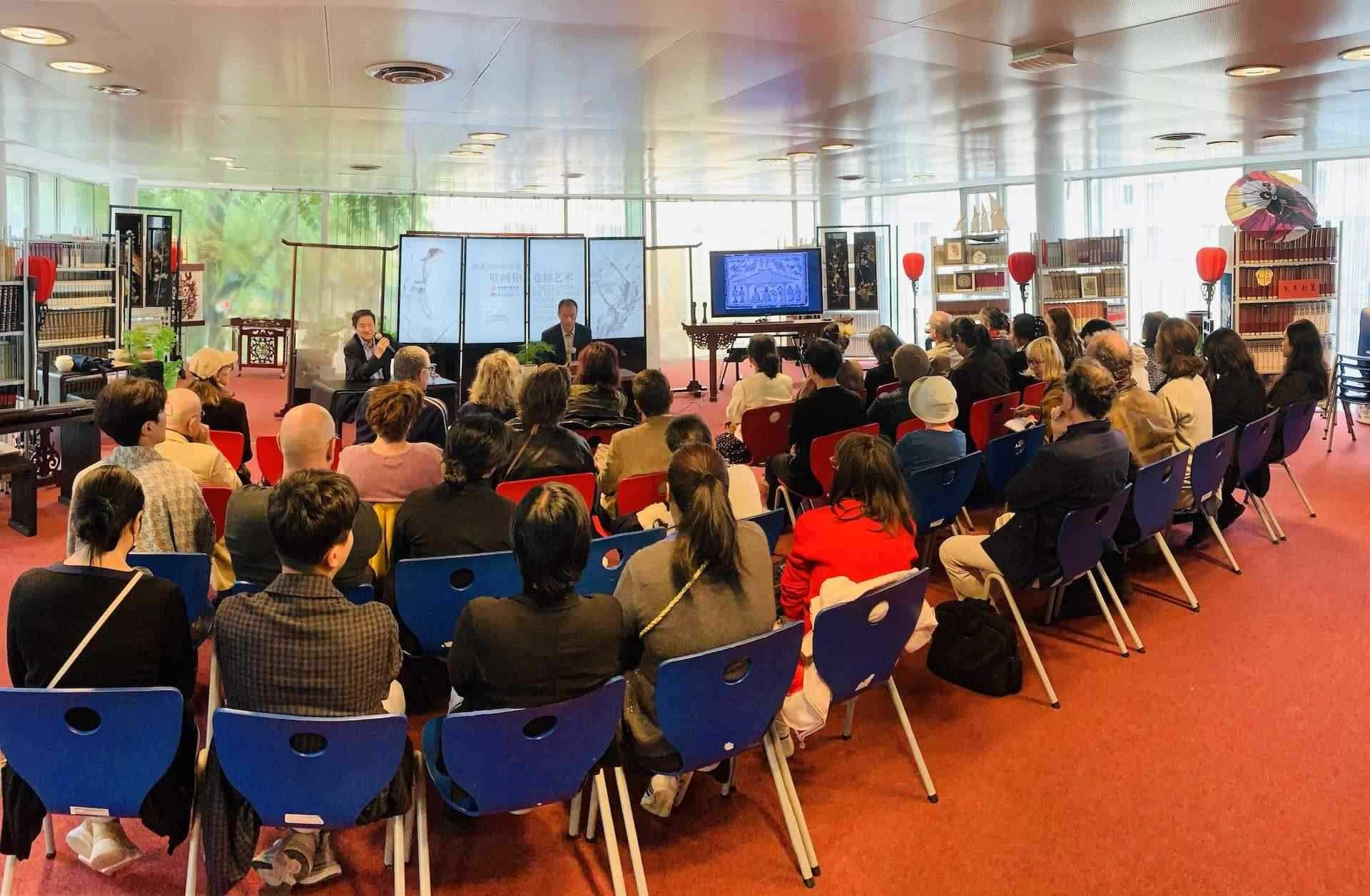 “絲路丹青——絲綢之路沿線壁畫傳摹展”在巴黎中國文化中心隆重開幕。中國藝術(shù)研究院供圖