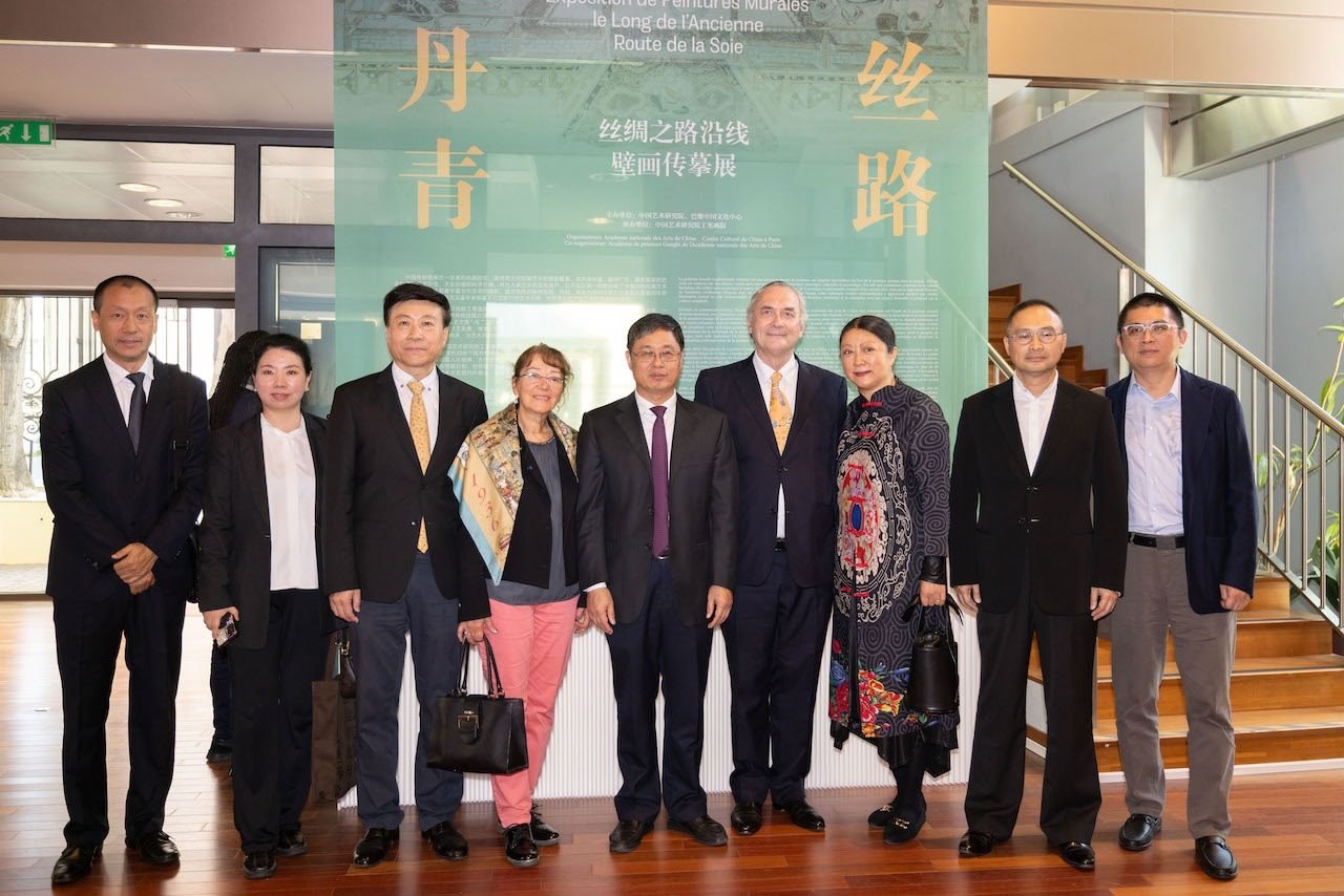 “絲路丹青——絲綢之路沿線壁畫傳摹展”在巴黎中國文化中心隆重開幕。中國藝術(shù)研究院供圖