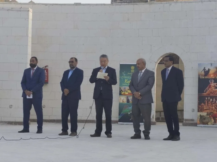 開(kāi)羅中國(guó)文化中心副主任邵彬致辭。開(kāi)羅中國(guó)文化中心供圖