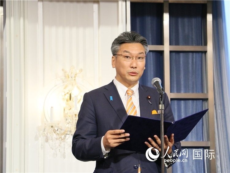 日本國貿(mào)促會長代理橋本岳致辭。人民網(wǎng) 許可攝