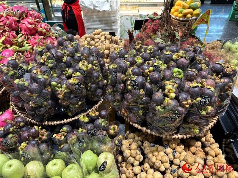 泰國超市售賣的山竹。人民網(wǎng)記者 簡承淵攝