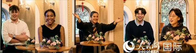 五位英國高校學生代表現場分享體會 楊浩鵬攝