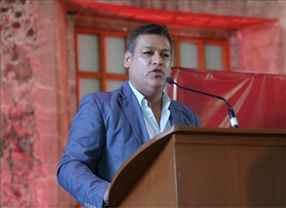 阿爾貝托·維拉致辭。主辦方供圖