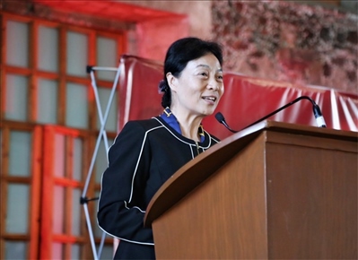 李雅芳作主旨發(fā)言。主辦方供圖