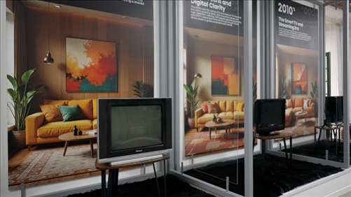 海信顯示技術(shù)展示畫(huà)作。海信南非公司供圖