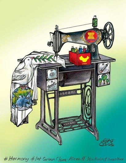 單幅卡通一等獎(jiǎng)獲獎(jiǎng)作品。（主辦方供圖）