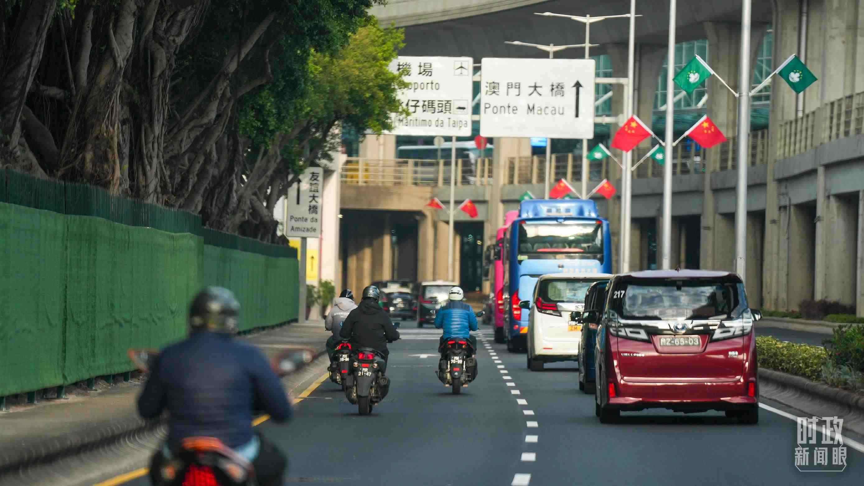 △澳門街頭。（總臺記者李晉拍攝）