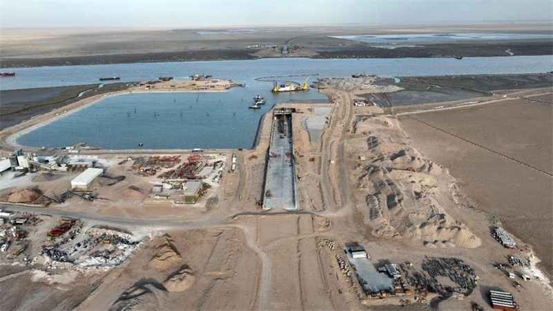 施工現(xiàn)場(chǎng)一景。中交天津航道局有限公司供圖