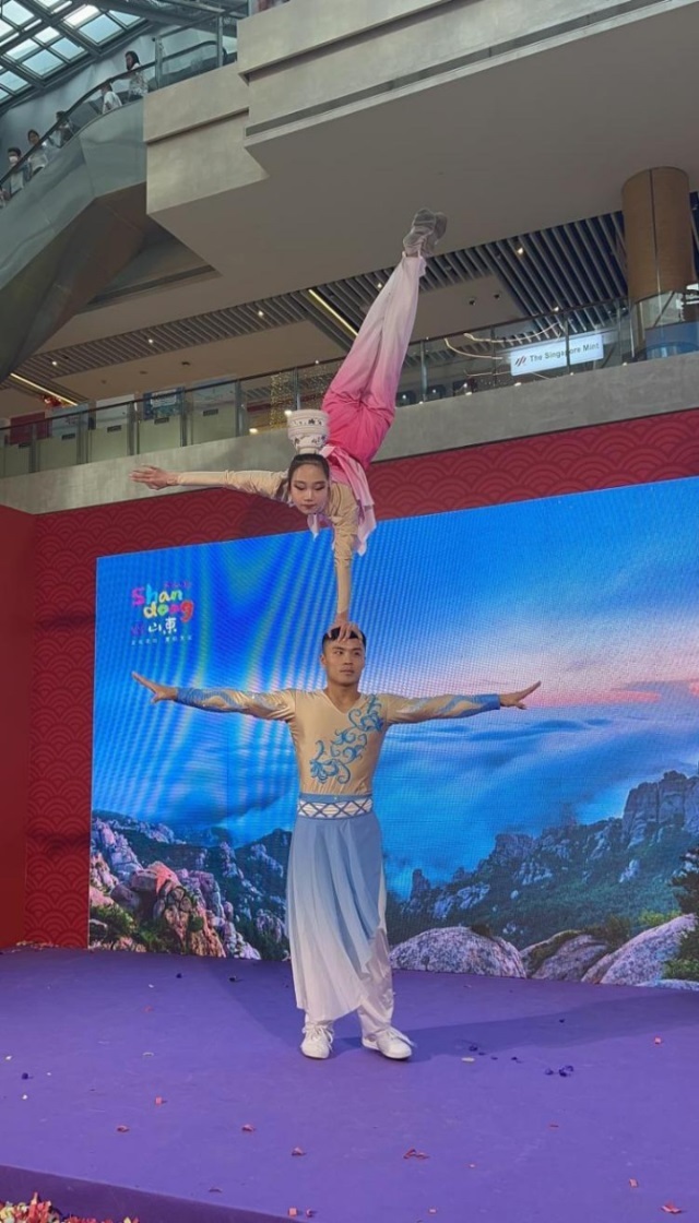 來自中國和新加坡的藝術(shù)團(tuán)體聯(lián)袂表演了歌舞、器樂、武術(shù)、雜技等多種形式的文藝節(jié)目?；顒?dòng)主辦方供圖