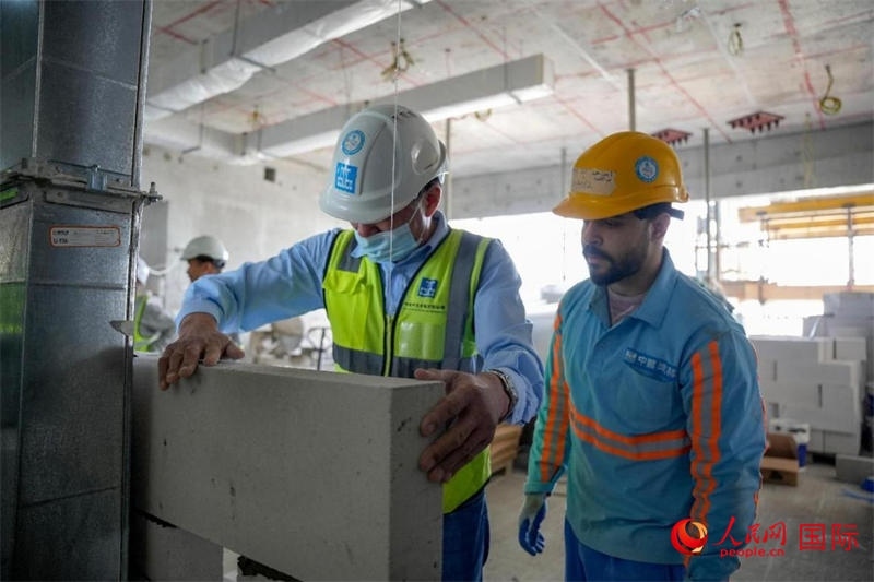 砌墻。人民網(wǎng)塔里克·易卜拉欣攝