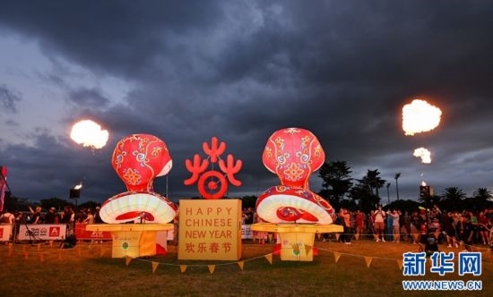 圖為游客在2025年奧克蘭元宵燈節(jié)游覽。（圖片由奧克蘭中國文化中心提供）