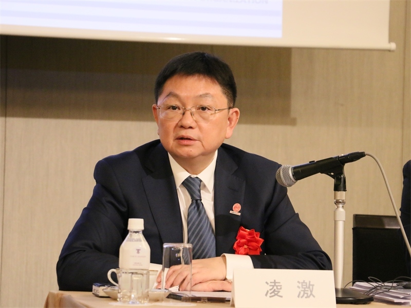 商務部副部長兼國際貿易談判副代表凌激致辭。人民網 許可攝