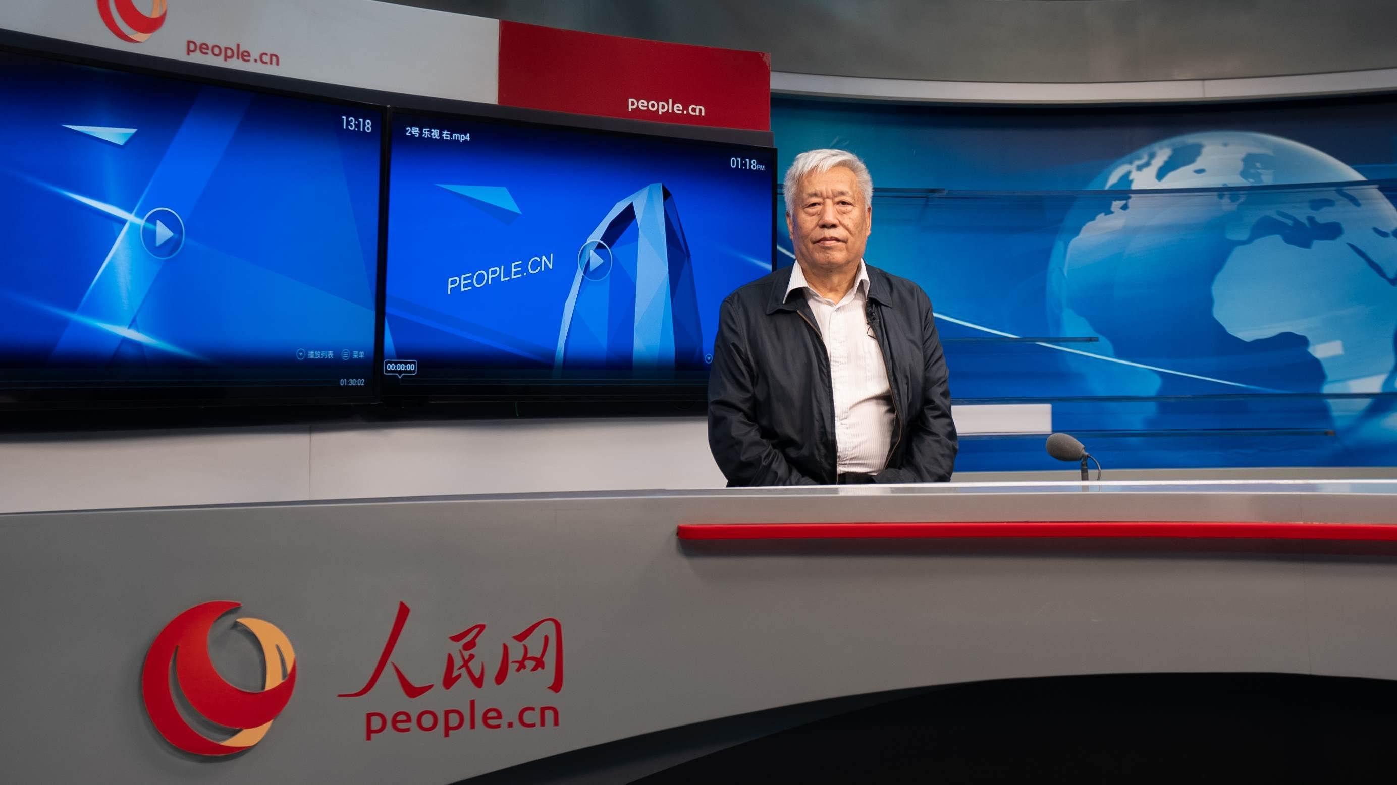 中國地震局地球物理研究所原副所長、研究員高孟潭作客人民網(wǎng)。人民網(wǎng)記者 葛泰佚攝