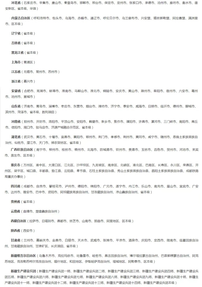 截至5月8日已開通醫(yī)保個賬跨省共濟的統(tǒng)籌區(qū)。（國家醫(yī)保局官網(wǎng)截圖）